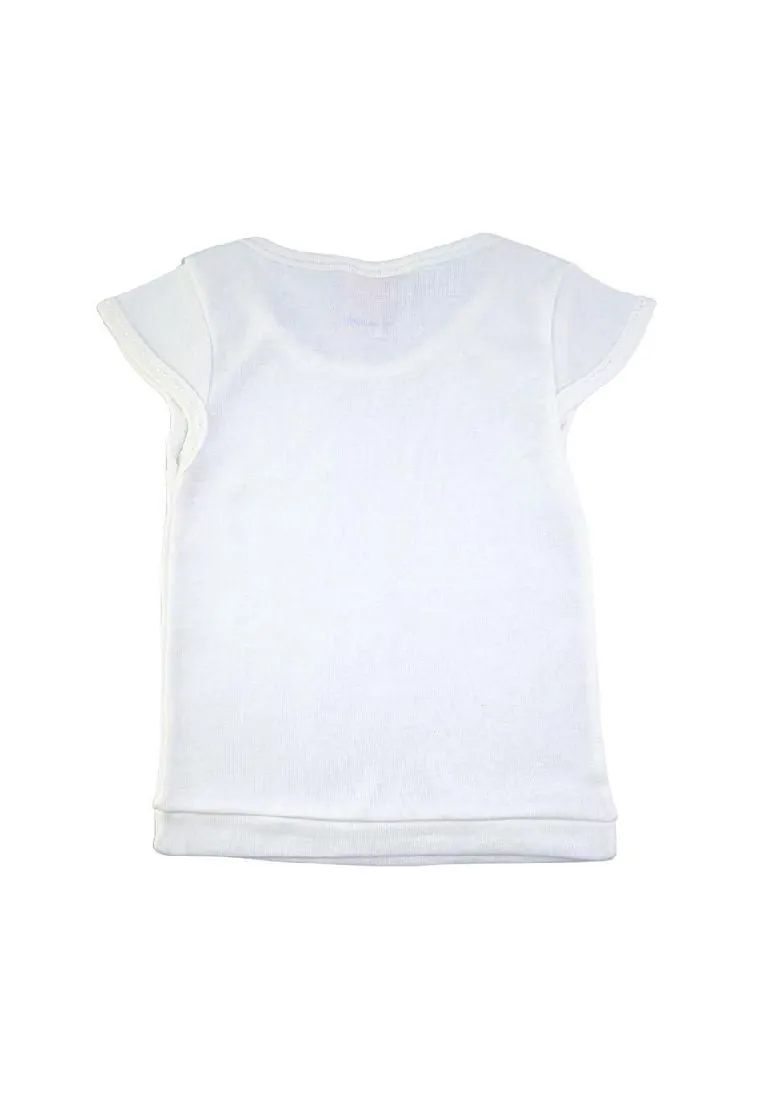 3 piece Plain Round Neck Short Sleeve Blouse