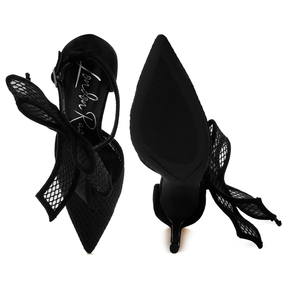 Big Bow Detail Stiletto Sandals