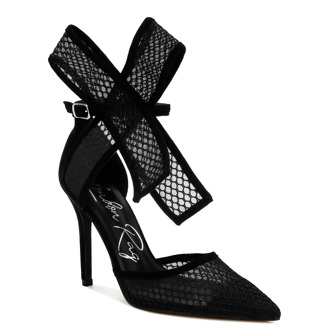 Big Bow Detail Stiletto Sandals