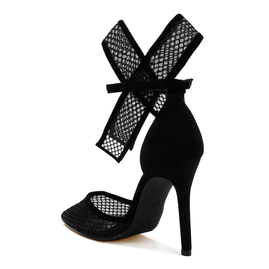 Big Bow Detail Stiletto Sandals