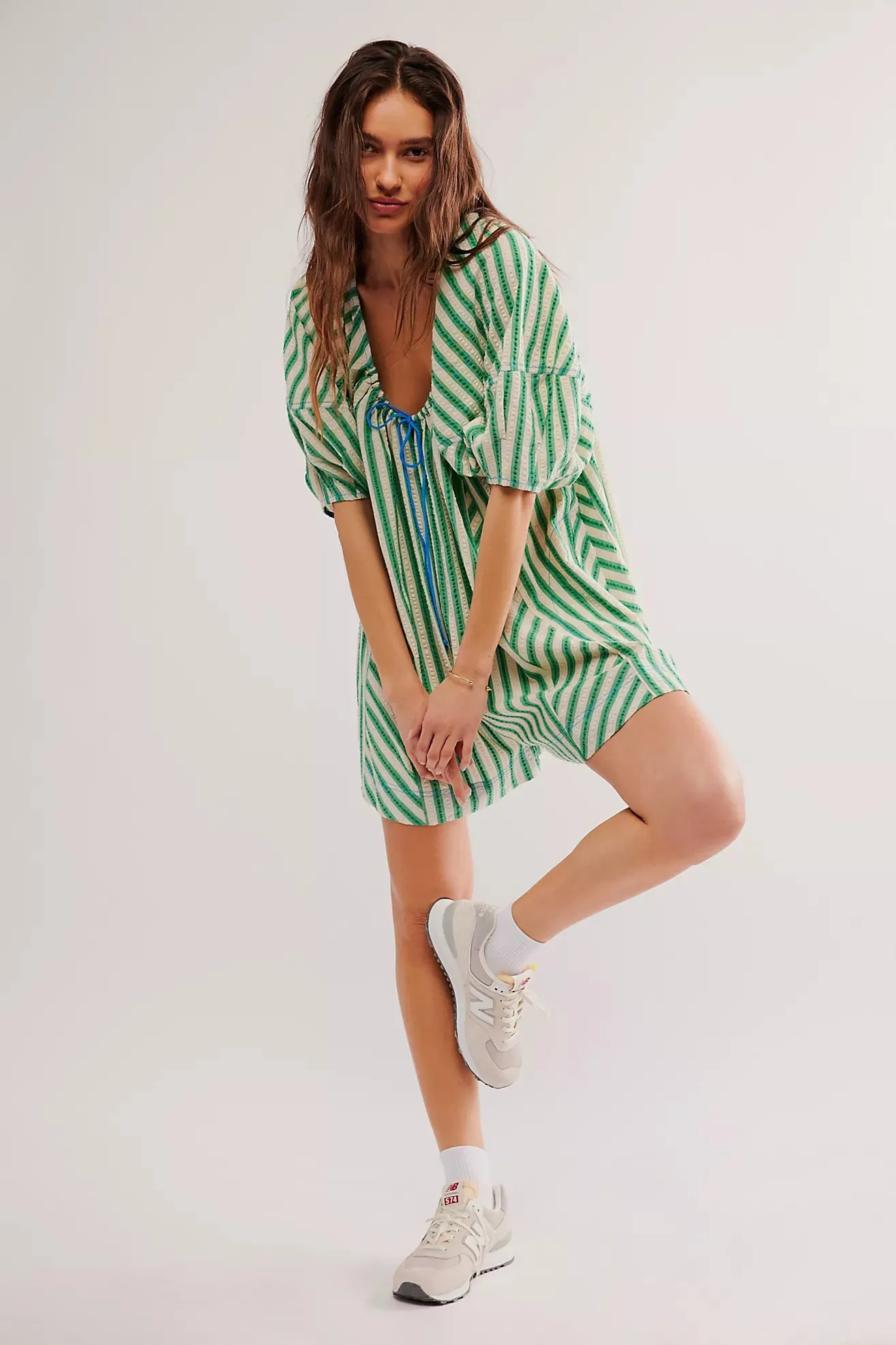 BOP Around Romper-Green Combo