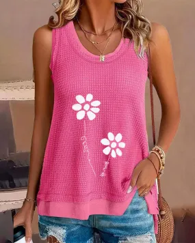 Casual floral vest top