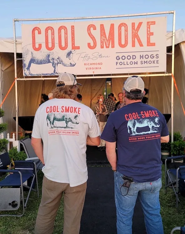 COOL SMOKE GINNY TEE IN NAVY