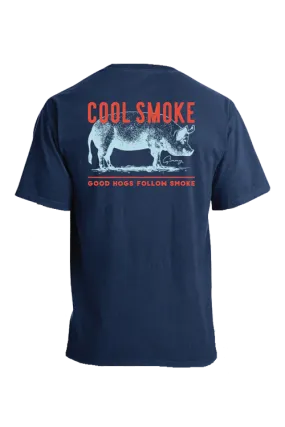 COOL SMOKE GINNY TEE IN NAVY