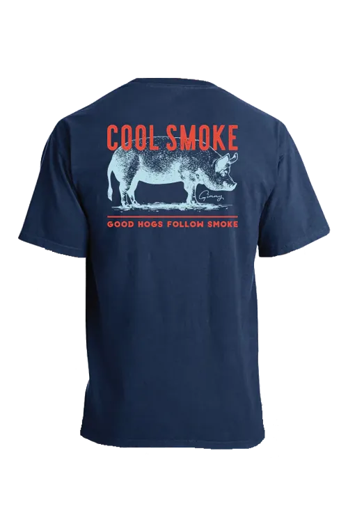 COOL SMOKE GINNY TEE IN NAVY