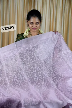 Embroidery tissue saree 🥰