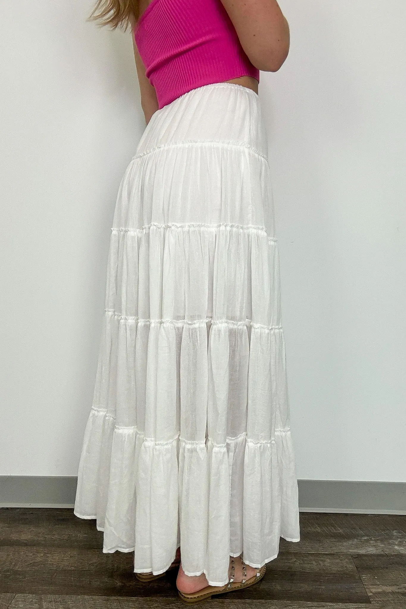 Endlessly Darling Drawstring Tiered Maxi Skirt - FINAL SALE