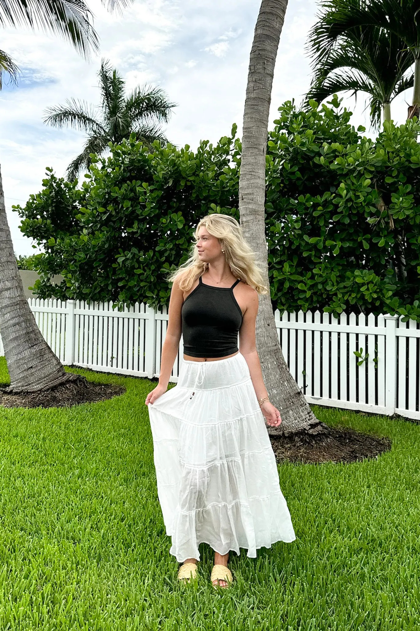 Endlessly Darling Drawstring Tiered Maxi Skirt - FINAL SALE