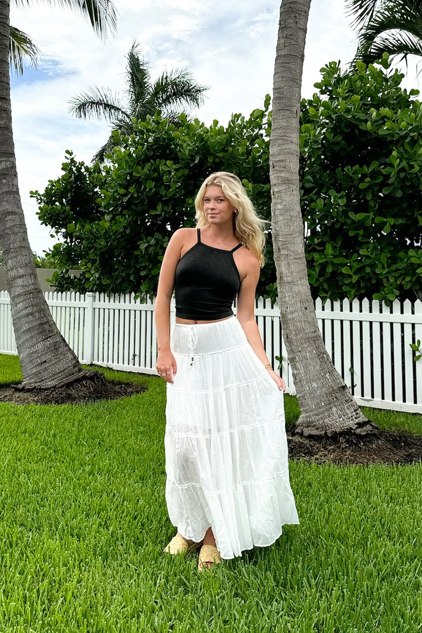 Endlessly Darling Drawstring Tiered Maxi Skirt - FINAL SALE