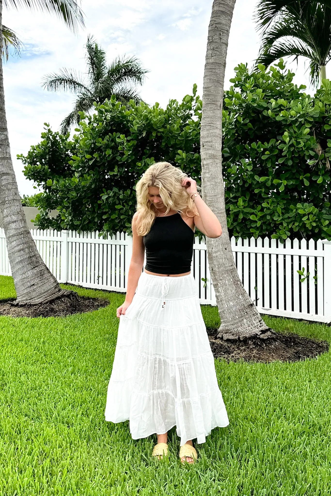 Endlessly Darling Drawstring Tiered Maxi Skirt - FINAL SALE