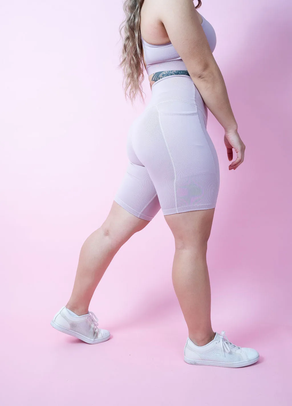 Evoke Pocket Bike Shorts - Soft Lilac