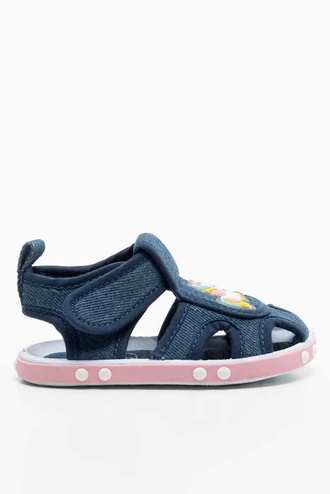 Foxing Closed Sandal Denim