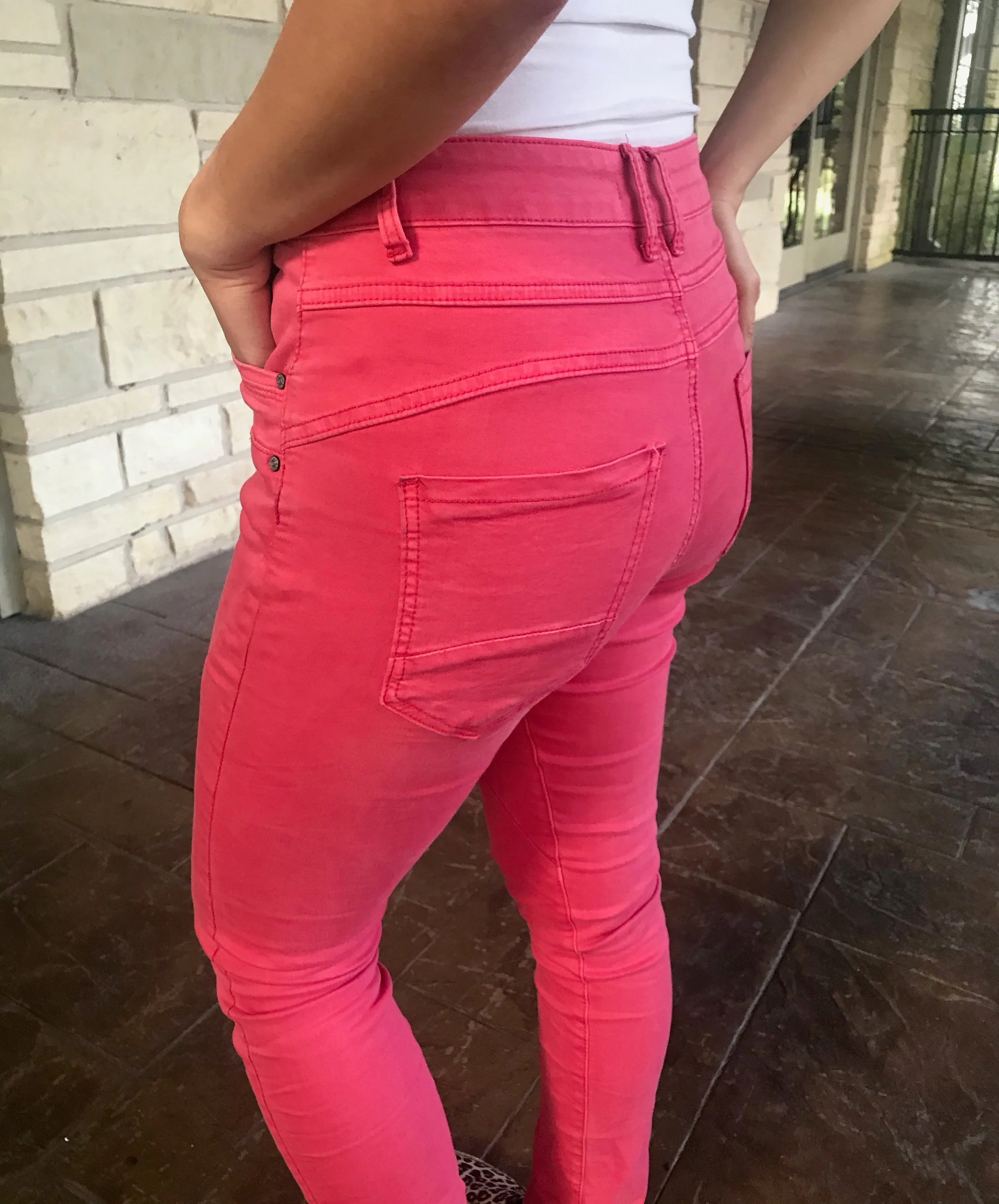 Fuschia Stretchy Jeans