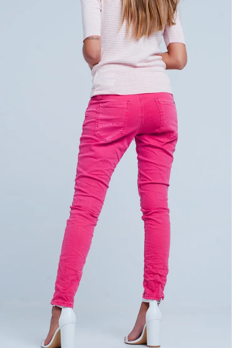 Fuschia Stretchy Jeans