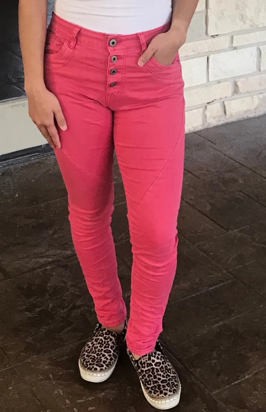 Fuschia Stretchy Jeans