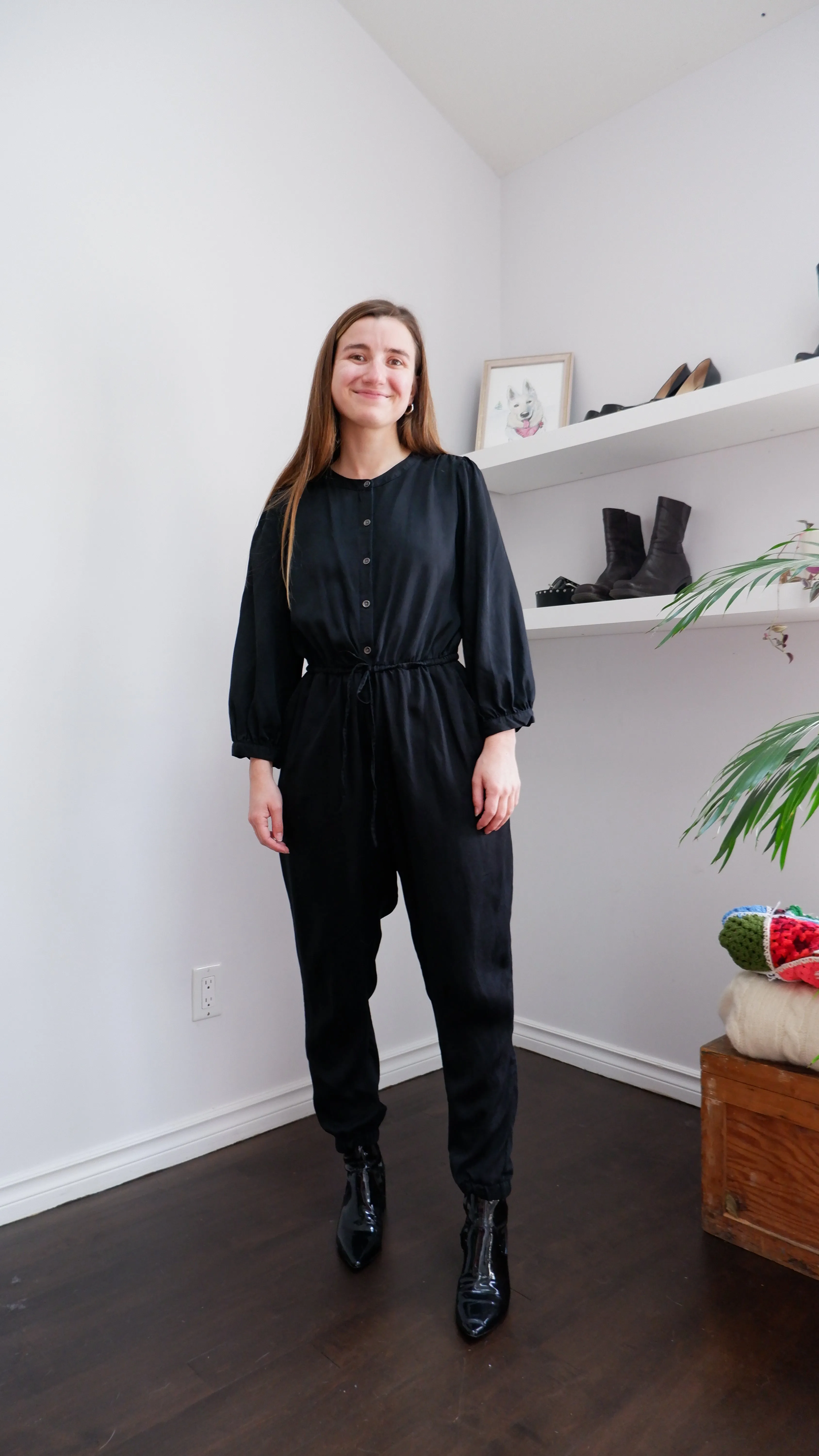 GAP Black Lyocell Jumpsuit - M