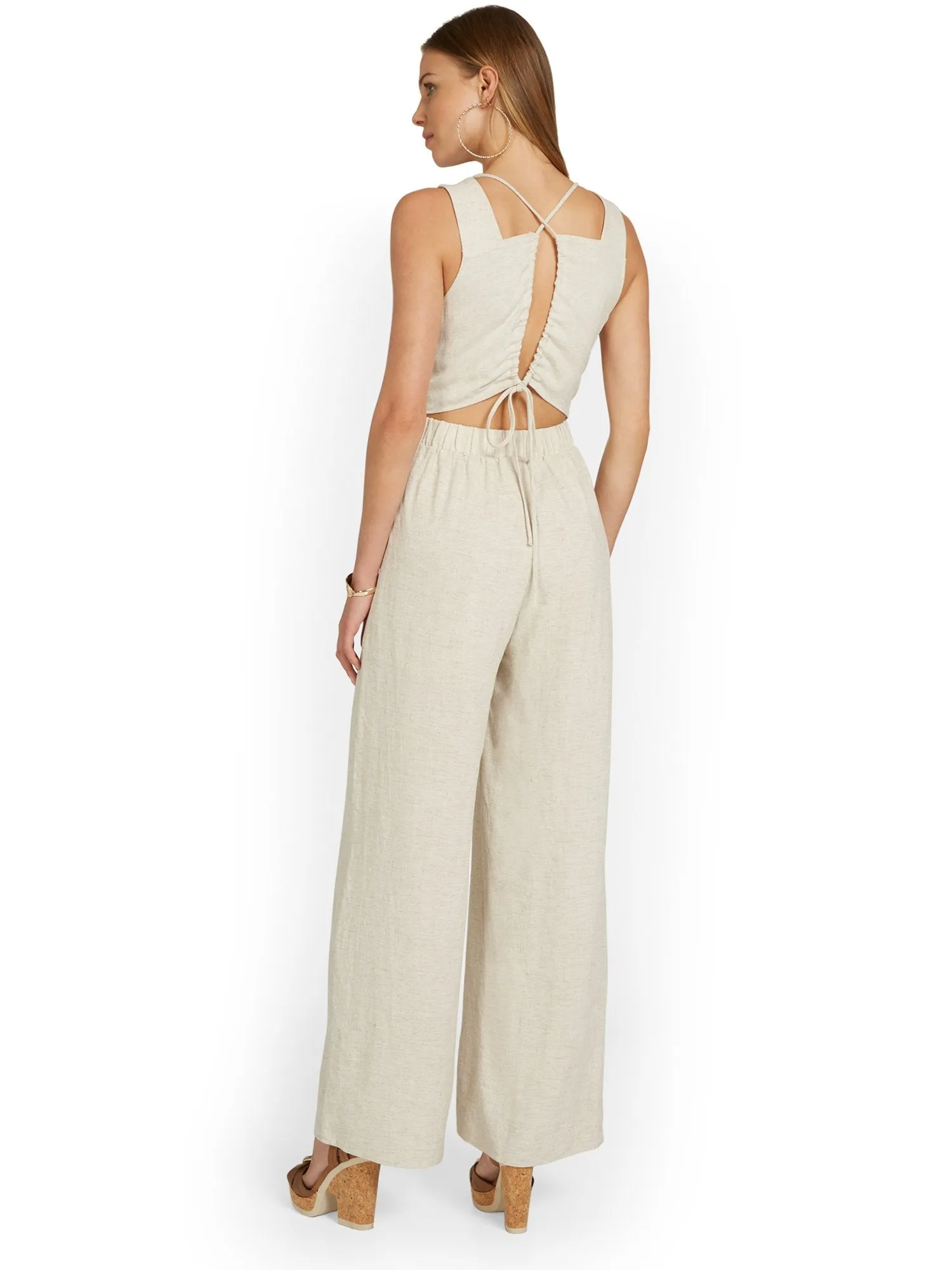 Gilli Linen-Blend Open-Back Jumpsuit - Brands We Love