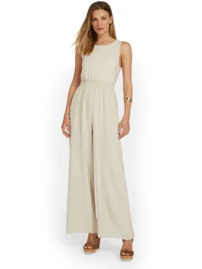 Gilli Linen-Blend Open-Back Jumpsuit - Brands We Love