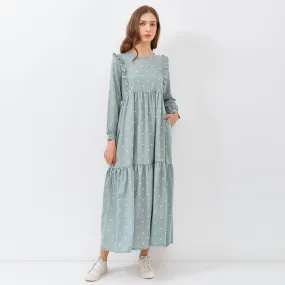 GRAPHIS Flower Frill Maxi Dress