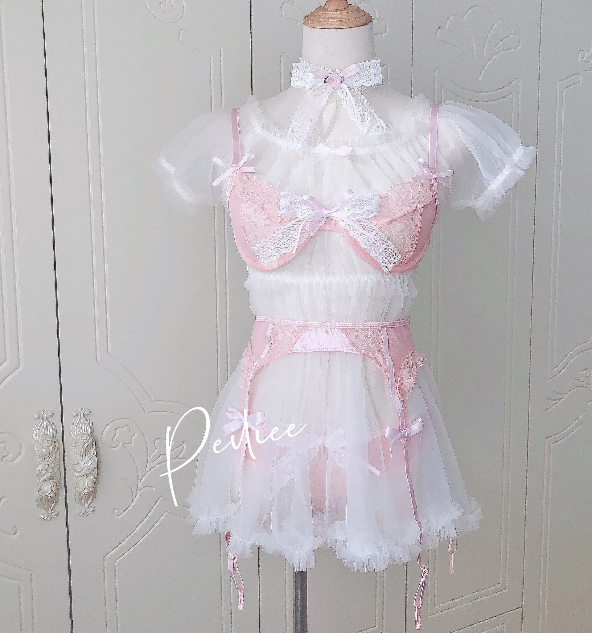 [Handmade Lingerie] Soft Rose Lingerie Set