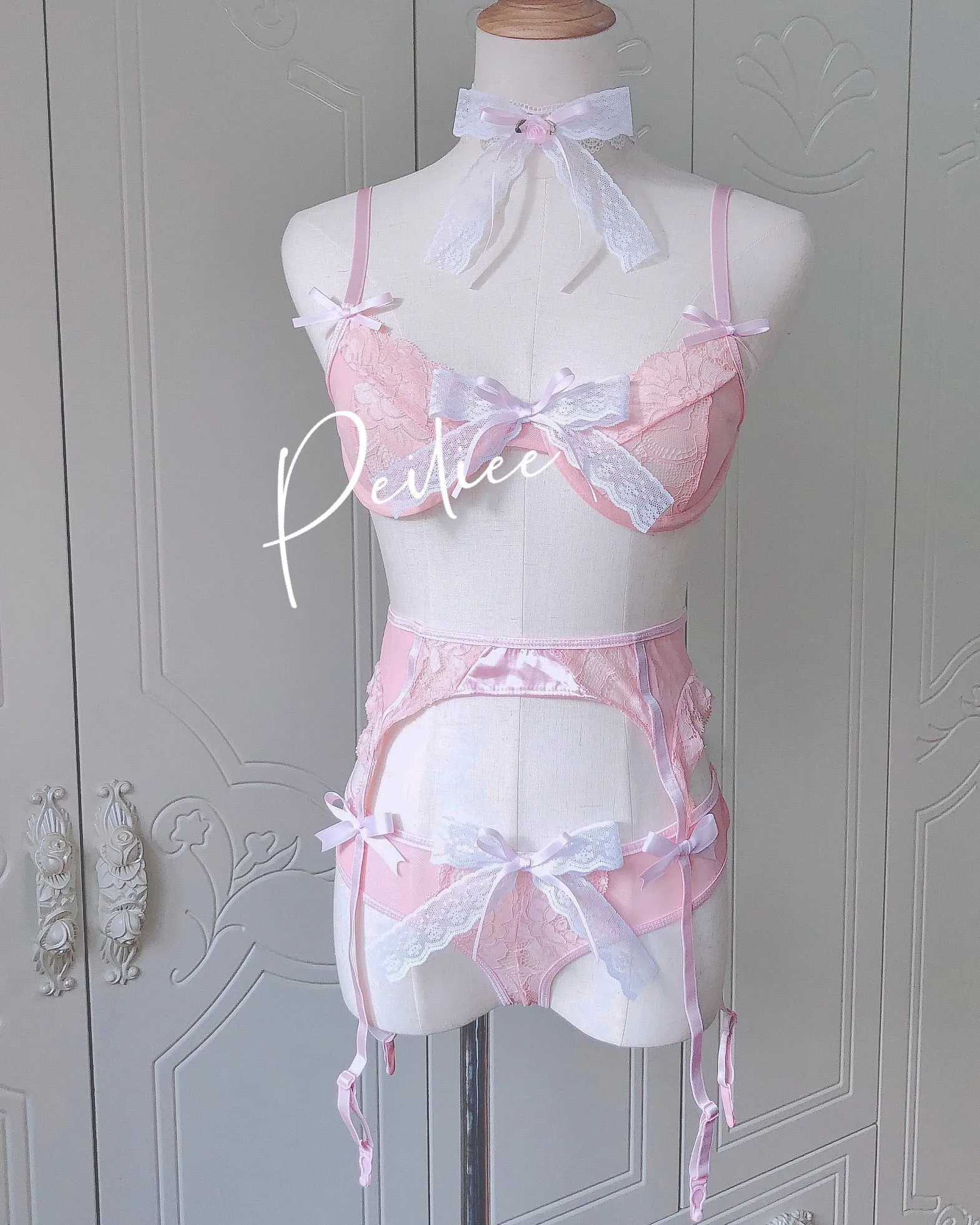 [Handmade Lingerie] Soft Rose Lingerie Set