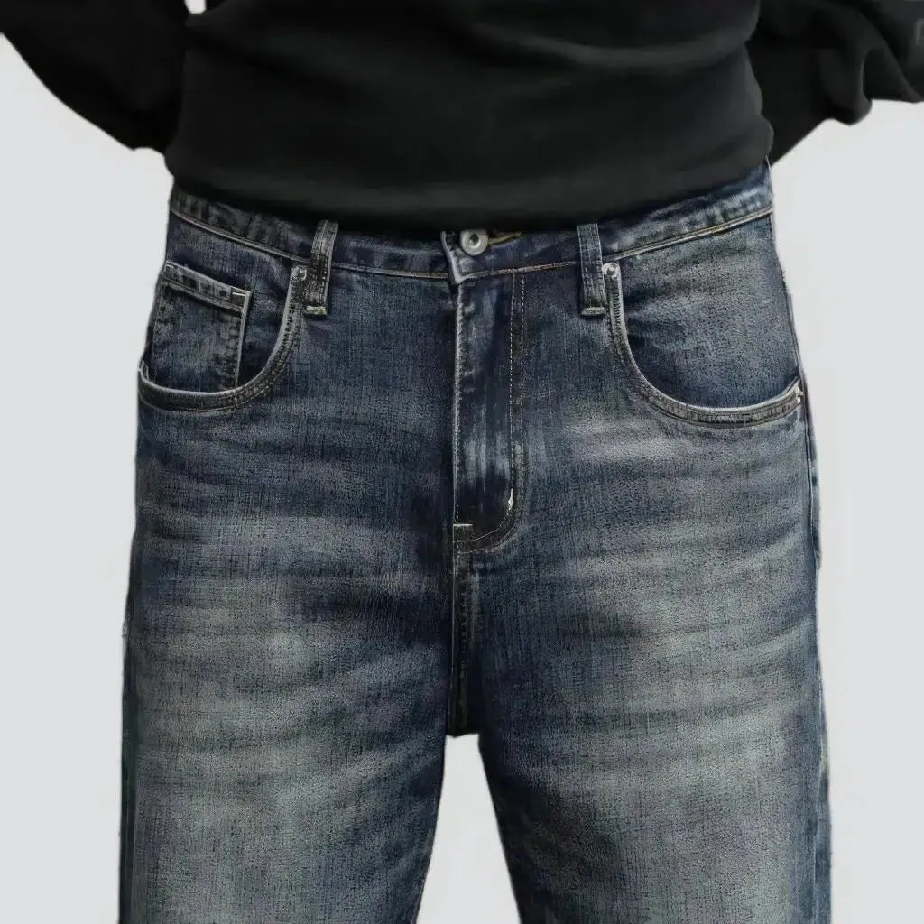 High-waist stretchy jeans
 for men