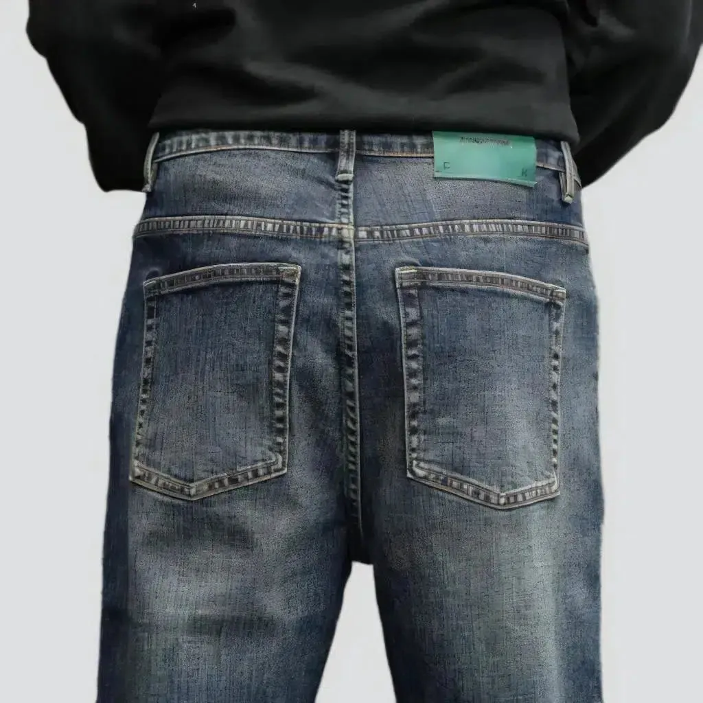 High-waist stretchy jeans
 for men