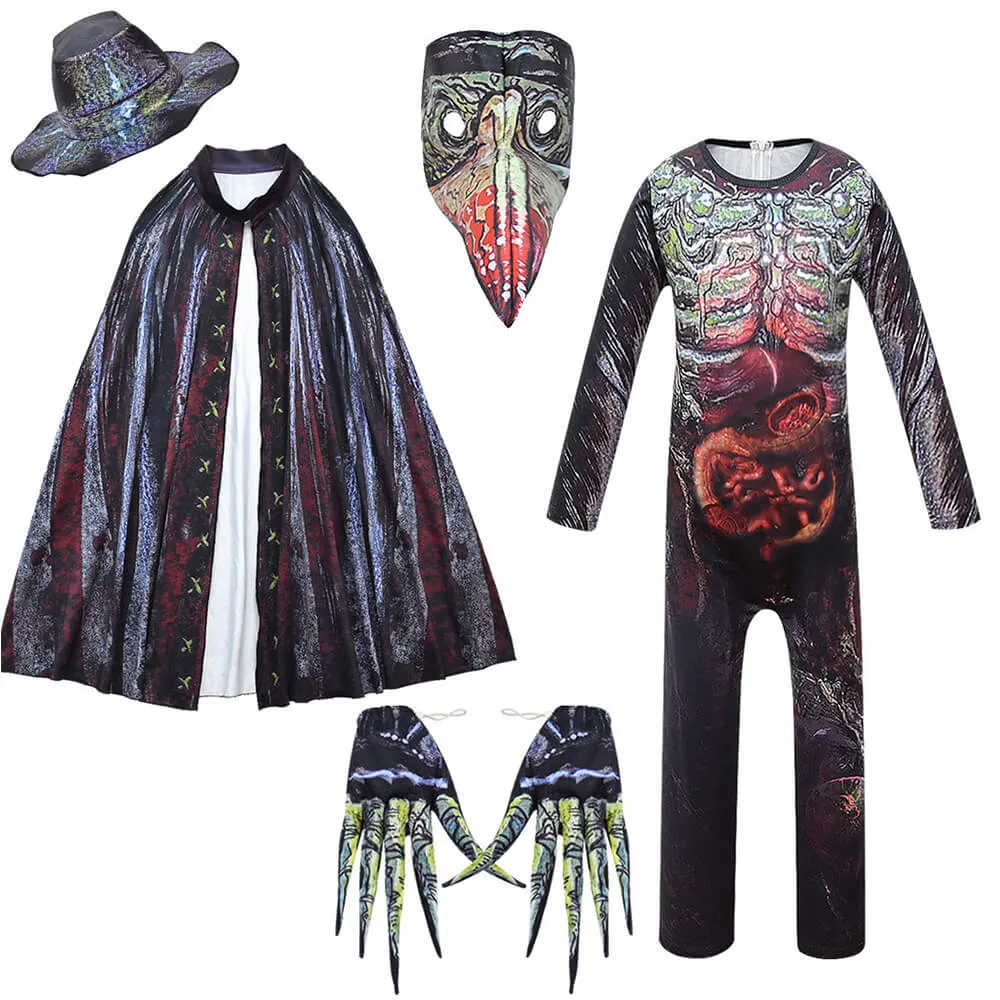 Kids Plague Doctor Costume Halloween Party Cosplay Outfit Suit