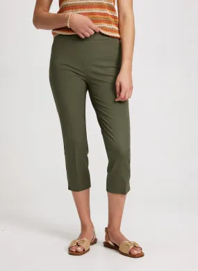 Lateral Slit Pull-On Capris