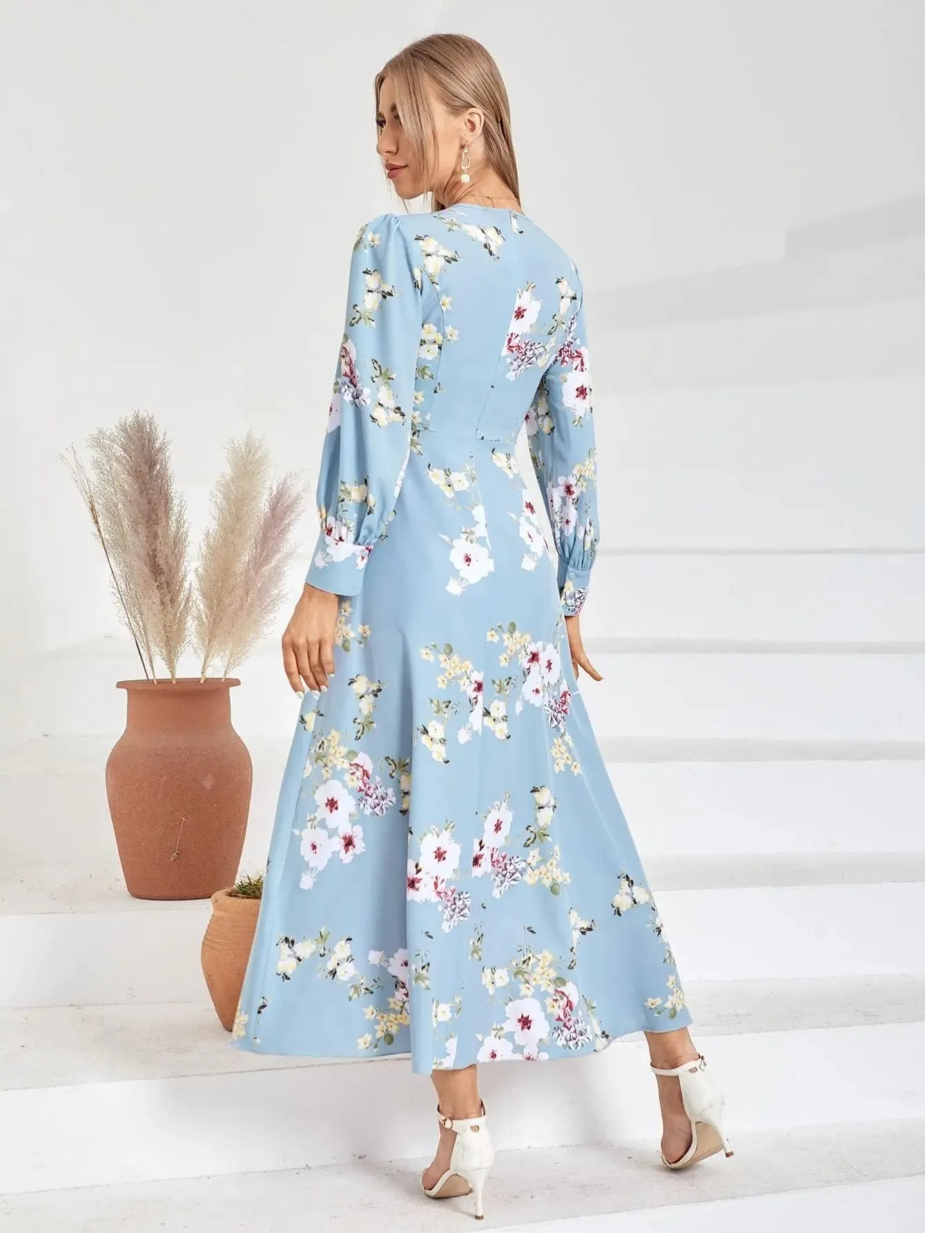 Light Blue Floral Dress