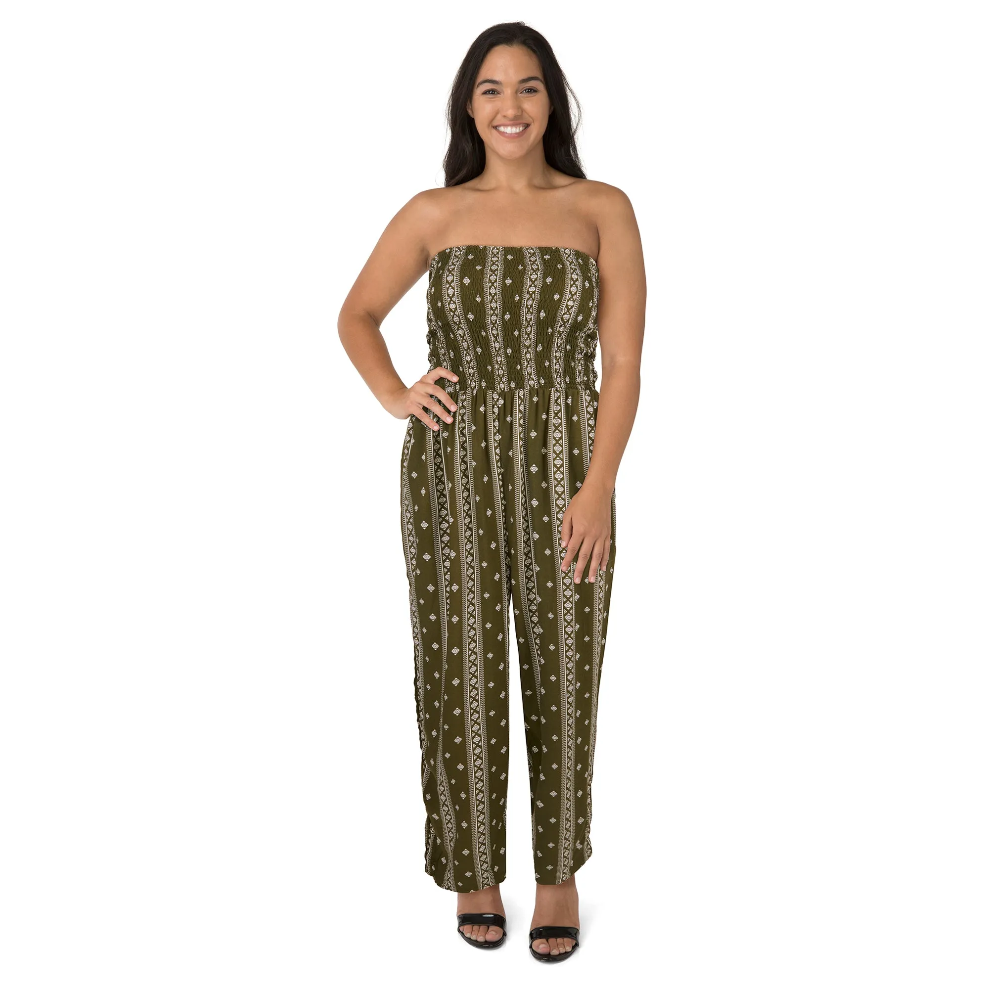 lily morgan Women's Plus Bandeau Jumpsuit