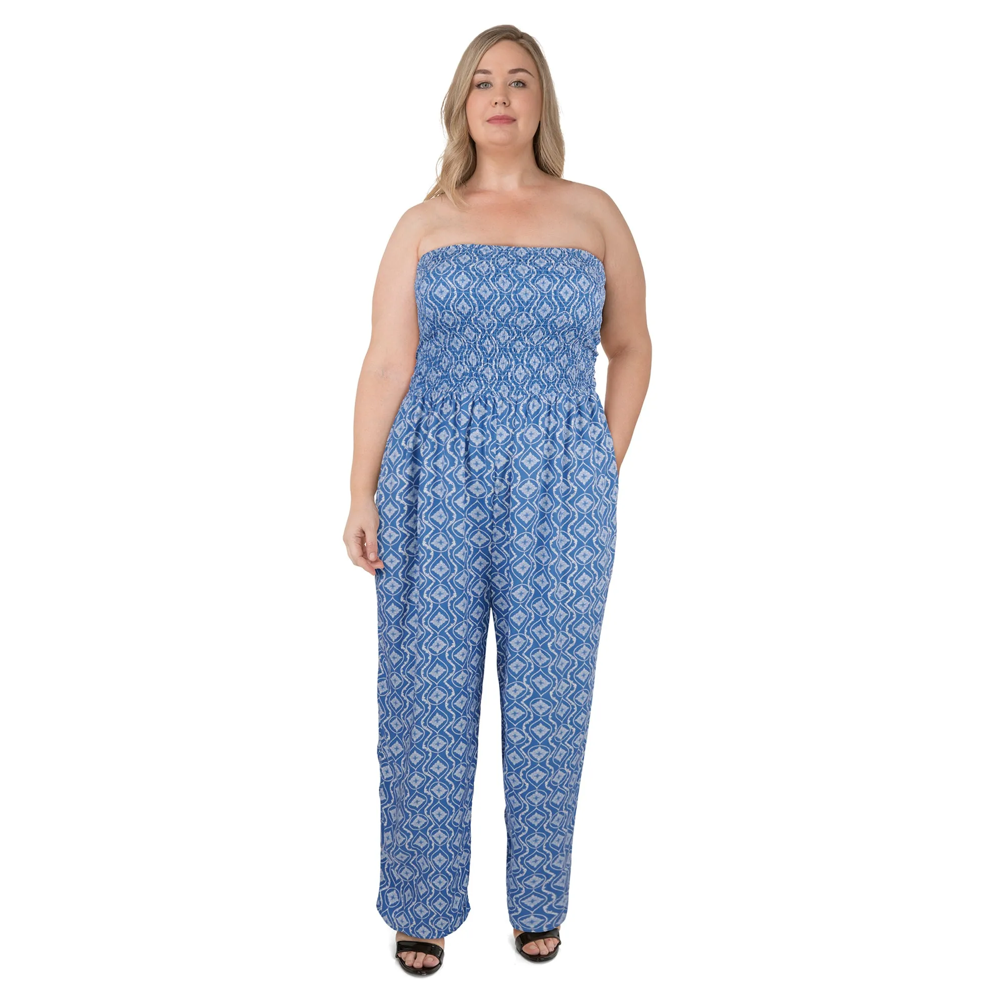 lily morgan Women's Plus Bandeau Jumpsuit