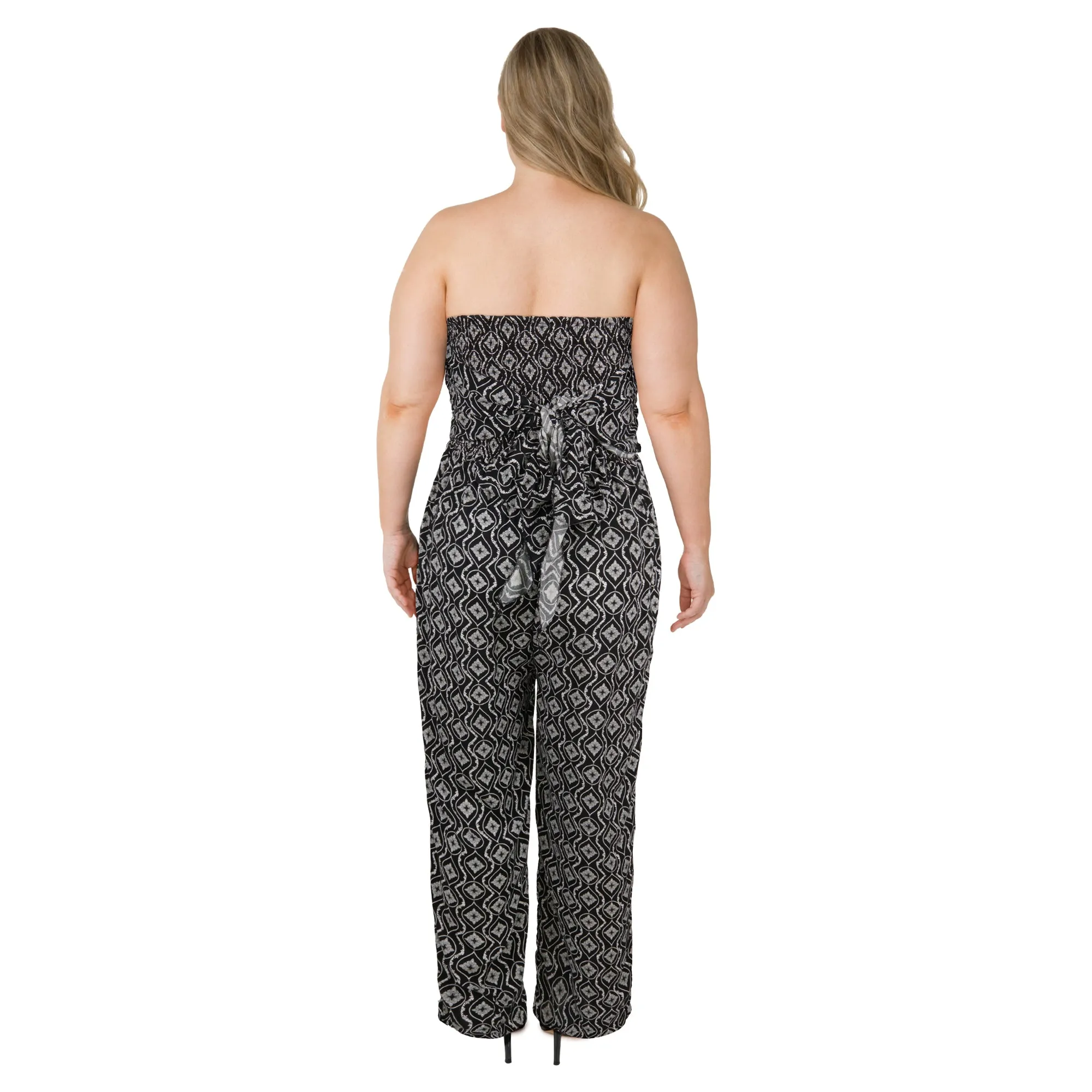 lily morgan Women's Plus Bandeau Jumpsuit