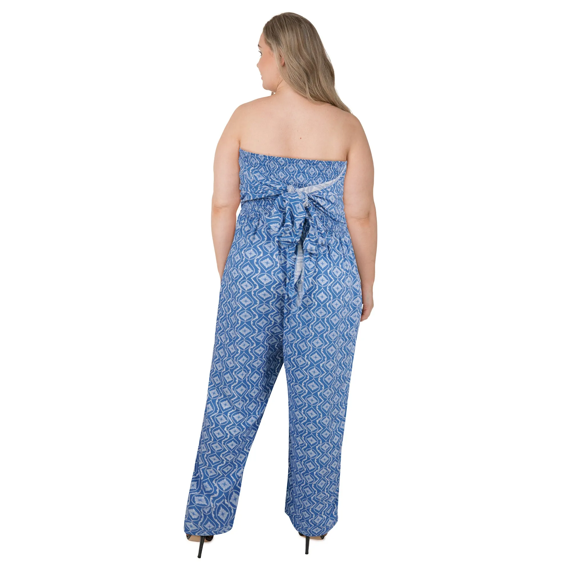 lily morgan Women's Plus Bandeau Jumpsuit