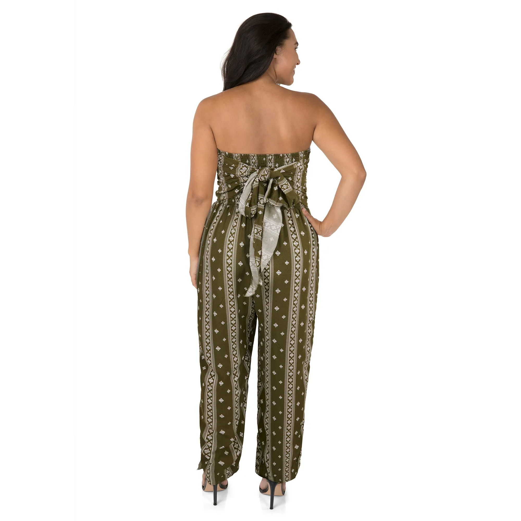 lily morgan Women's Plus Bandeau Jumpsuit