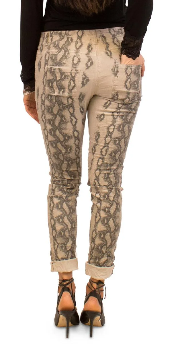 Lizz Python Print Jeans