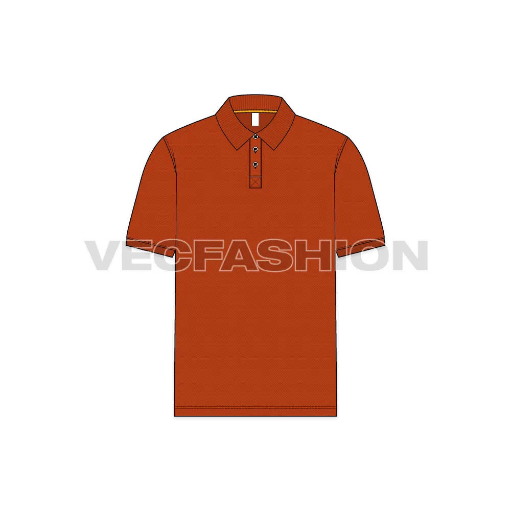 Mens Burnt Orange Classic Polo Shirt