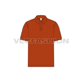 Mens Burnt Orange Classic Polo Shirt