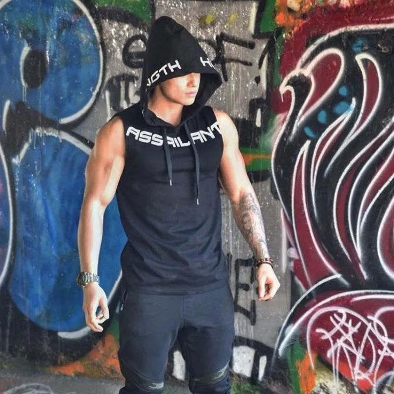 Men's Casual Cotton Hooded Tank Top "Assailant"