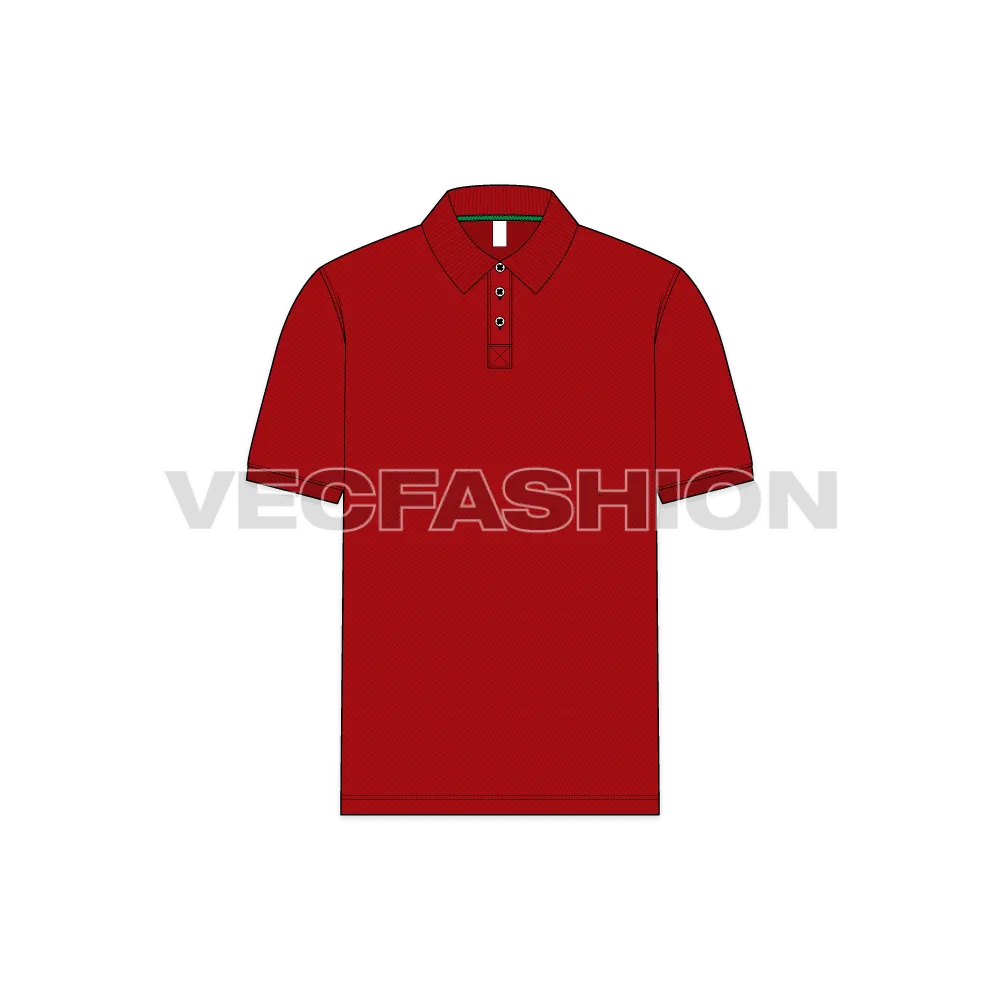 Mens Classic Red Polo Shirt