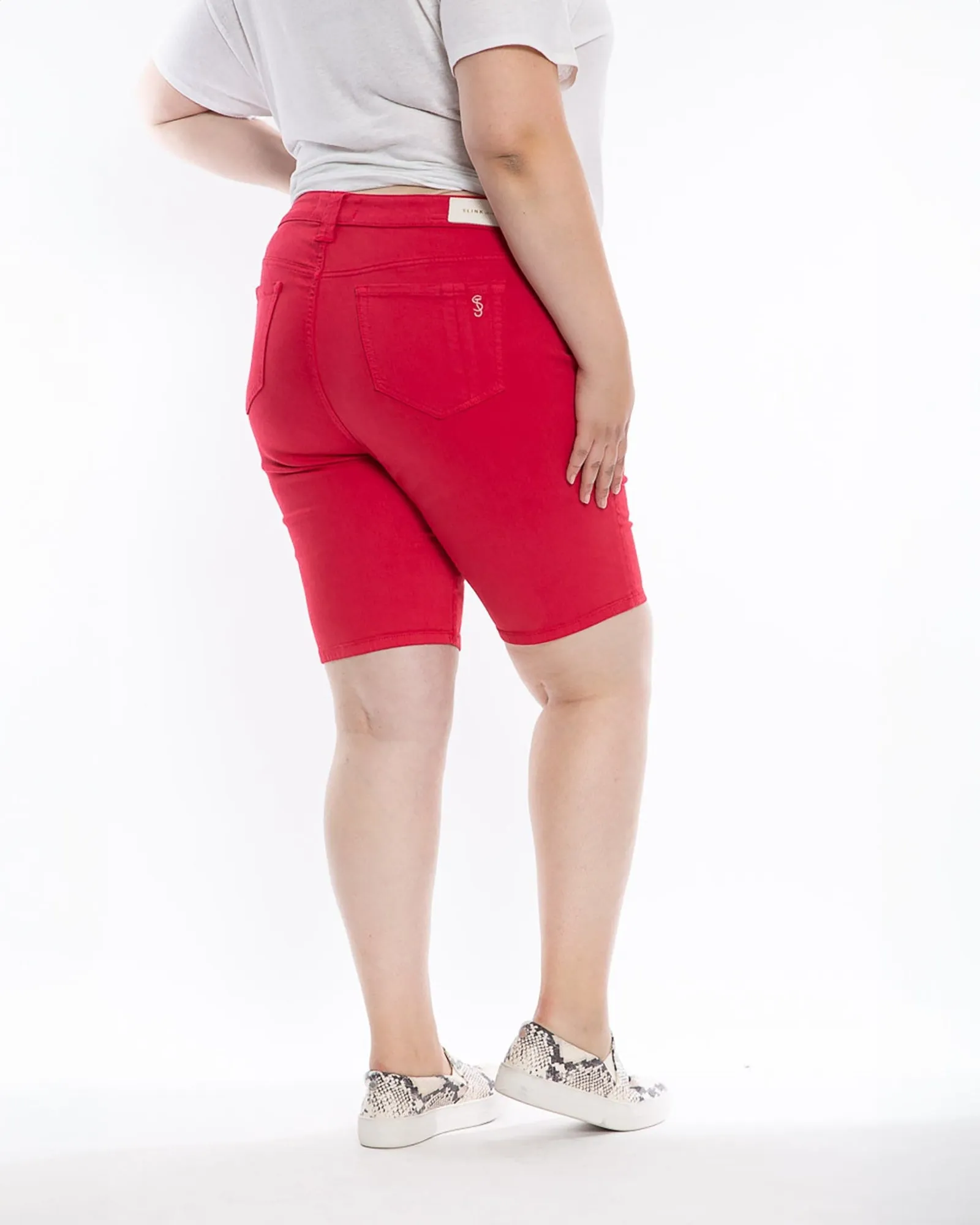 Mid Rise Bermuda - Rose Red | ROSE RED