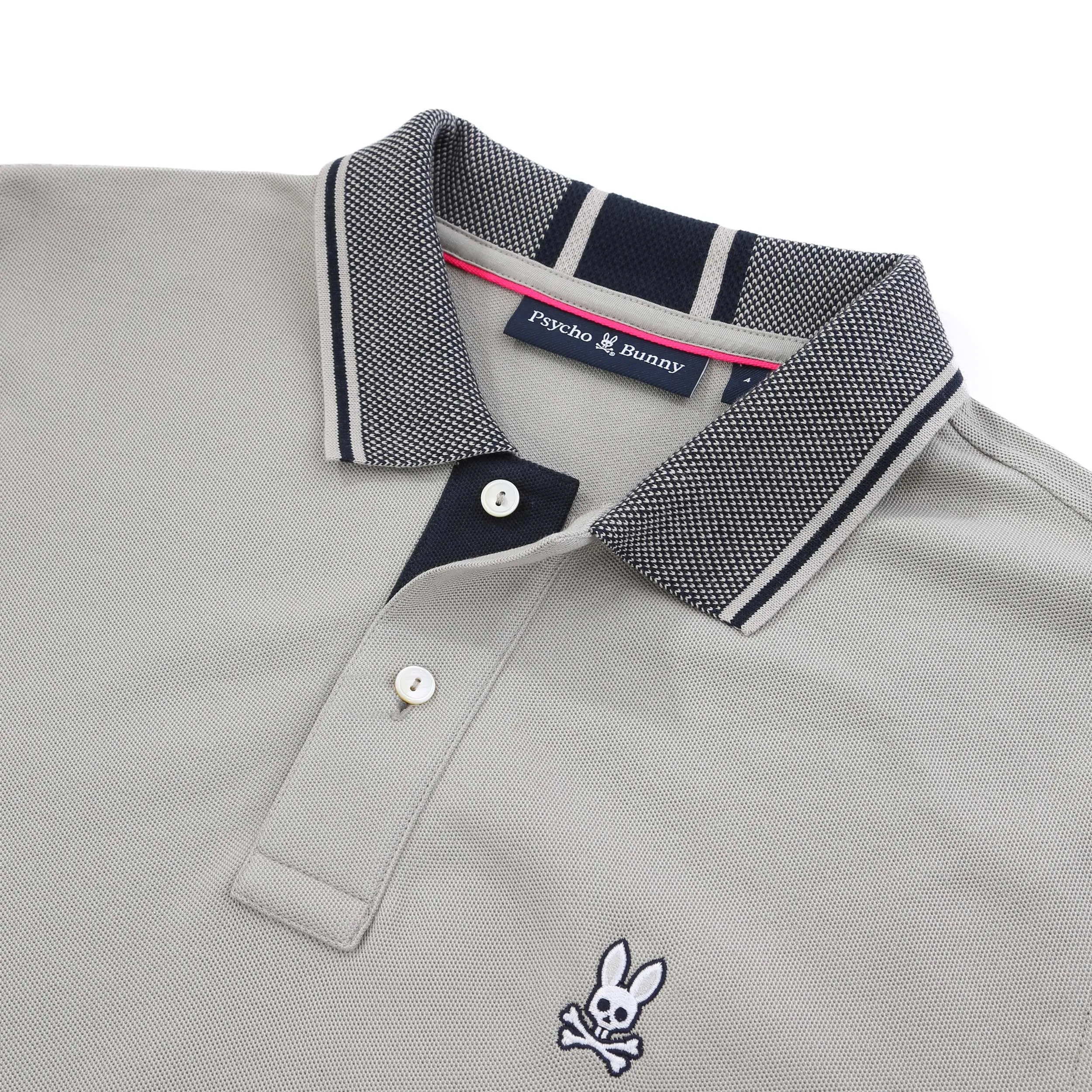 Psycho Bunny The Bradford Pique Polo Shirt in Oyster