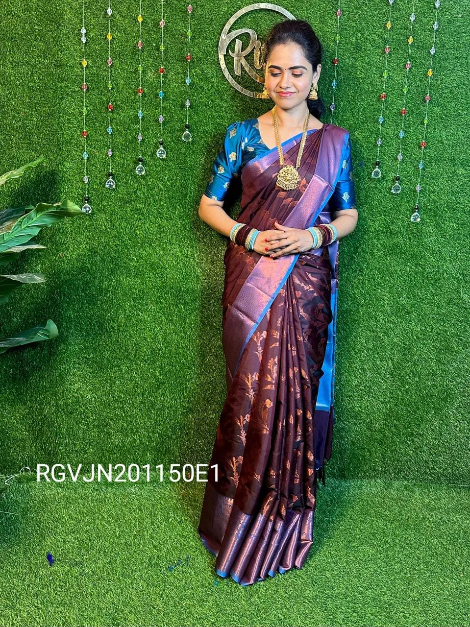 Rich copper and soft silk sarees