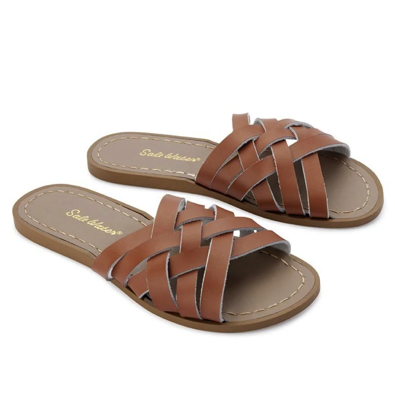 Salt Water Sandals Retro Slide Adult Tan