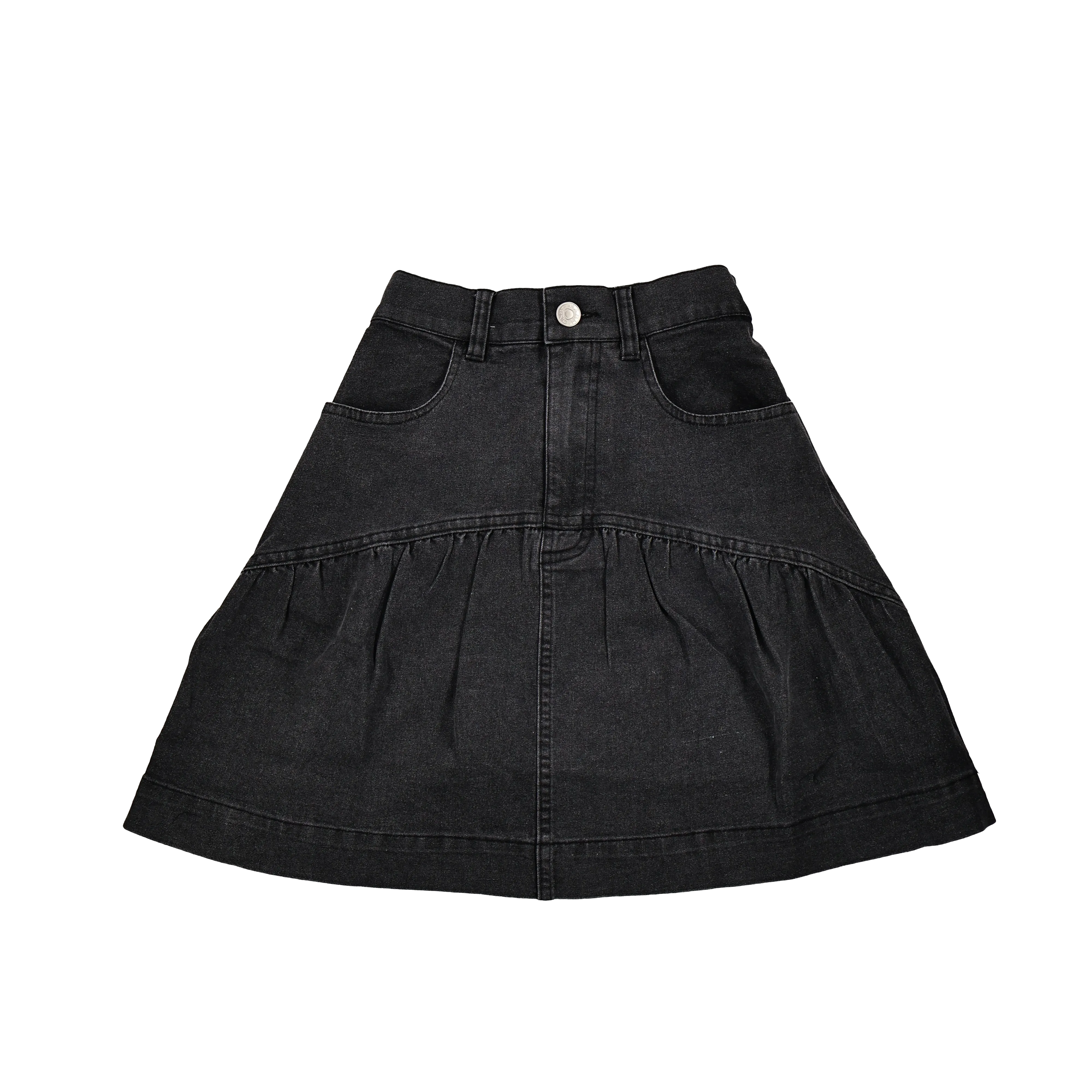 skirt flowy bottom - black