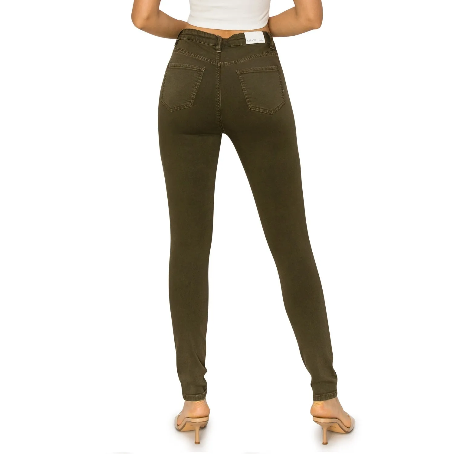 Soft Stretchy High Rise The Everyday Skinny Jeans - Bough Green