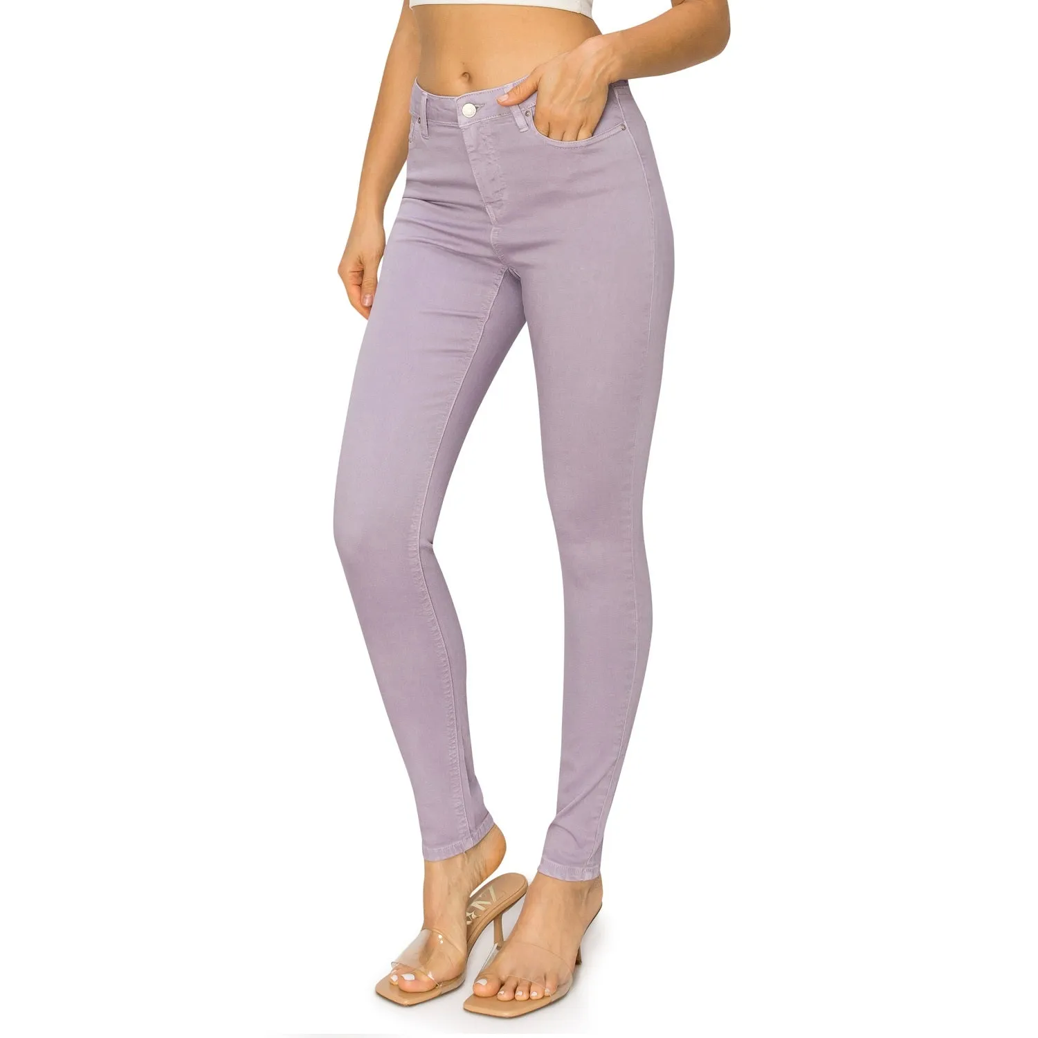 Soft Stretchy High Rise The Everyday Skinny Jeans - Light Lilac