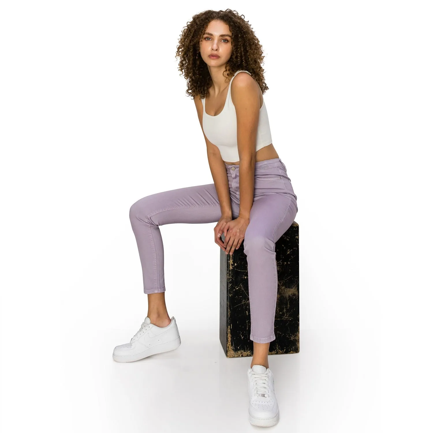 Soft Stretchy High Rise The Everyday Skinny Jeans - Light Lilac