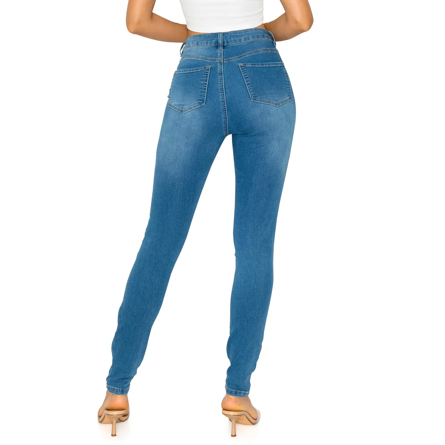 Soft Stretchy High Rise The Everyday Skinny Jeans - Medium Wash