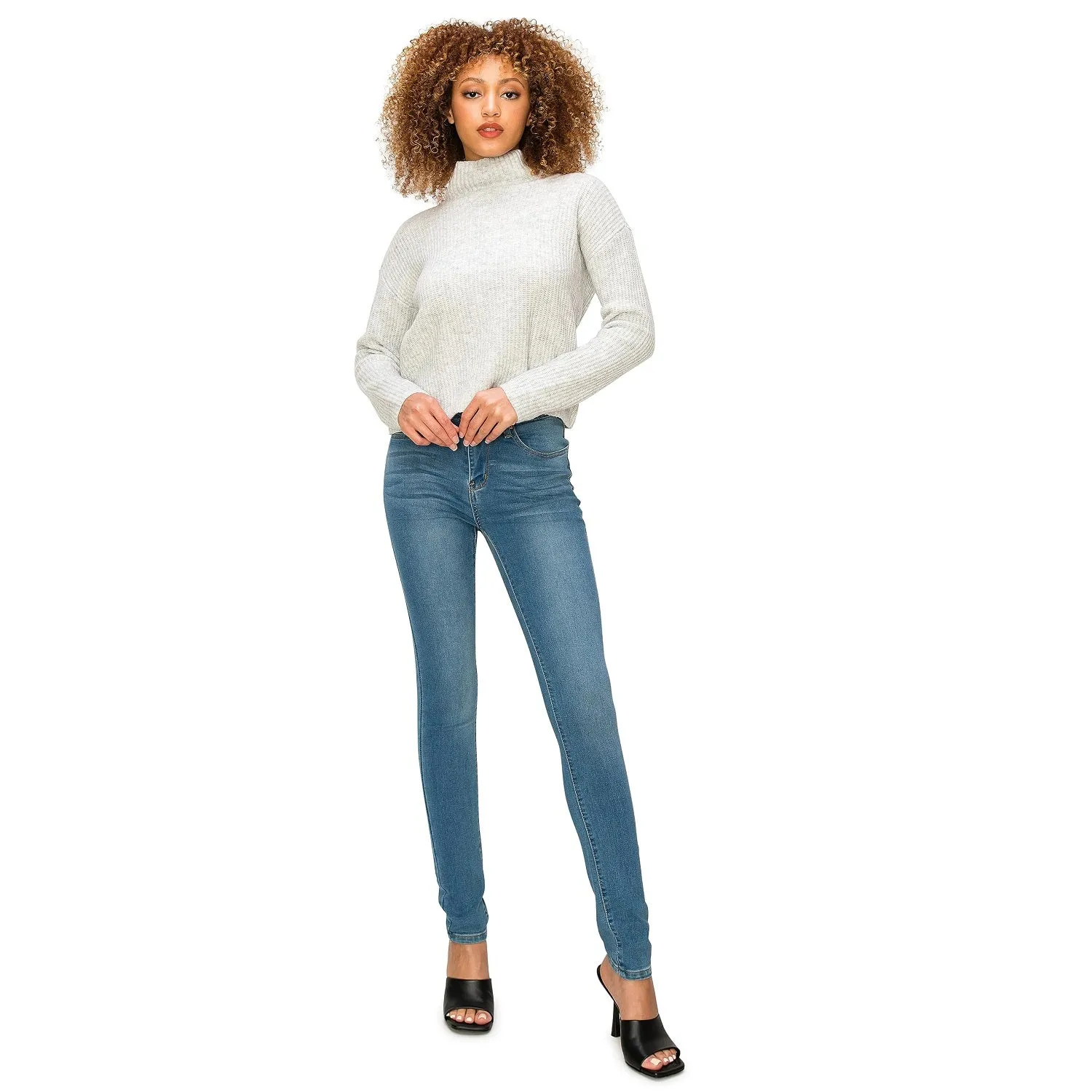 Soft Stretchy High Rise The Everyday Skinny Jeans - Medium Wash